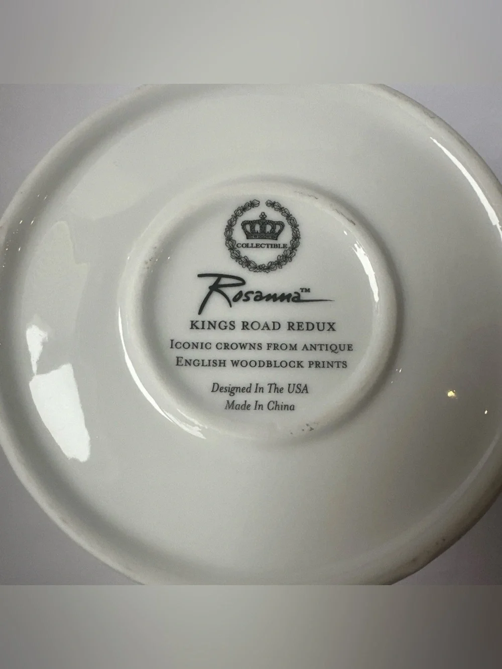 Rosanna Kings Road Redux Royal Gold Crown Porcelain Teapot + Lid Large 6 Cup
